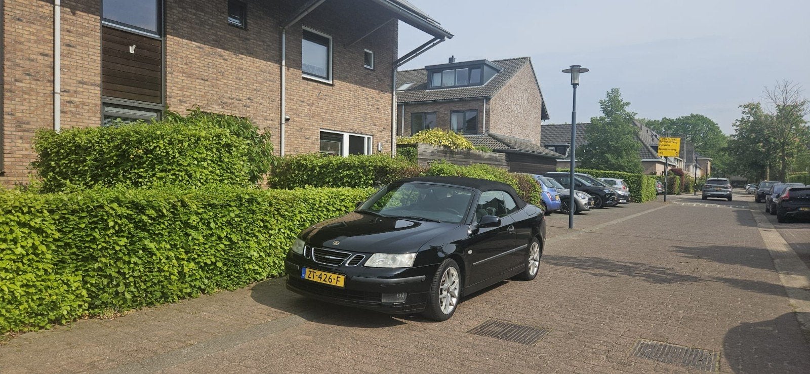 Saab 9-3 2.0 T 2005 Zwart 270.000 km apk tot 30-04-2027, Auto's, Saab, 1998 cc, 194 pk, Cabriolet, Zwart