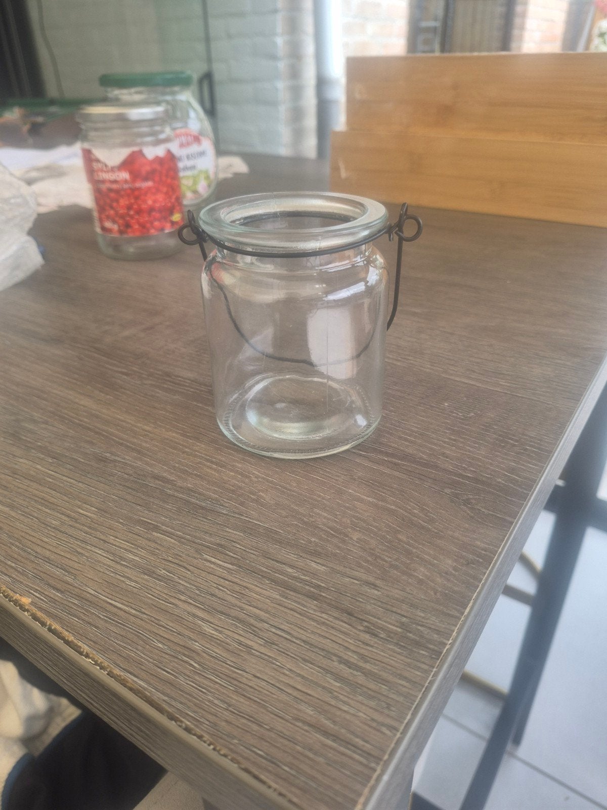 11 Windlichten van glas met hengsel, Ophalen of Verzenden