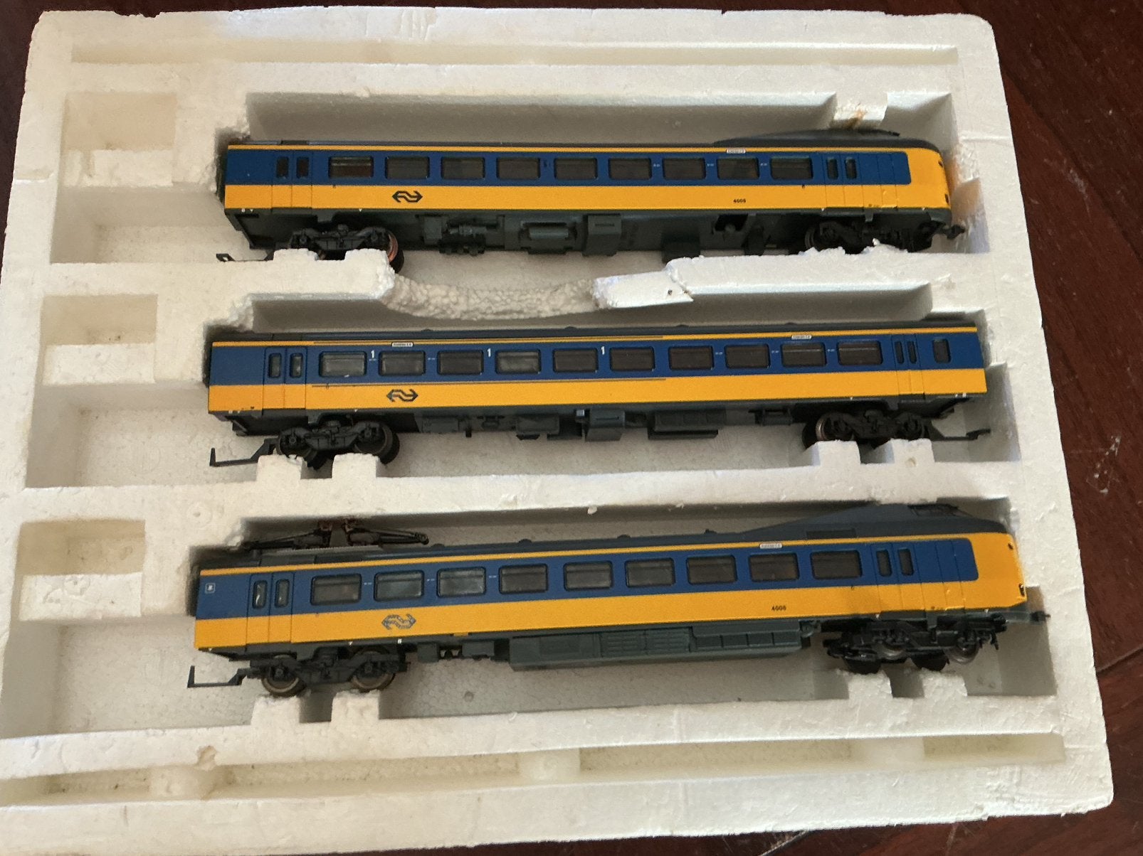 Koploper NS Ho 3delige set met binnen verlichting  in ovp, Gelijkstroom, Wagon, Ophalen of Verzenden, Lima