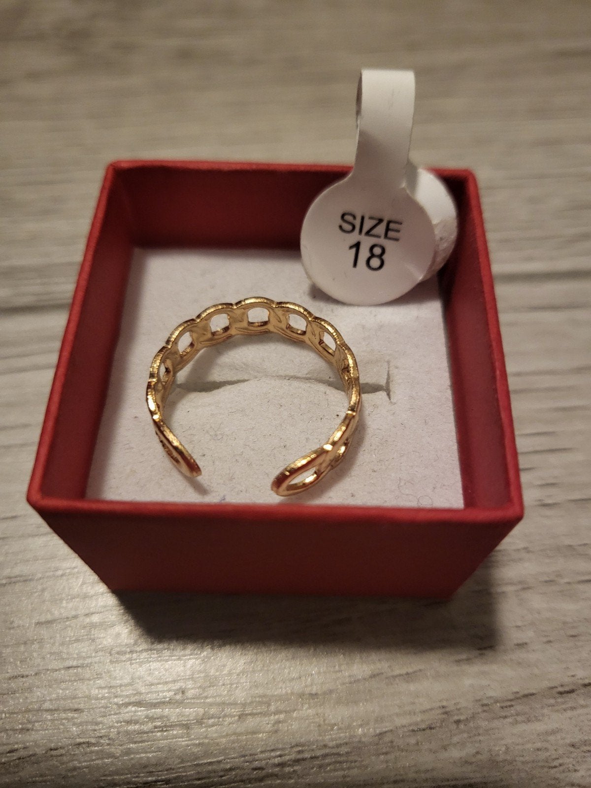 Nieuwe Gouden Ring Maat 18 - Schakeldesign, 18 tot 19, Nieuw, Ophalen of Verzenden, Dame of Heer