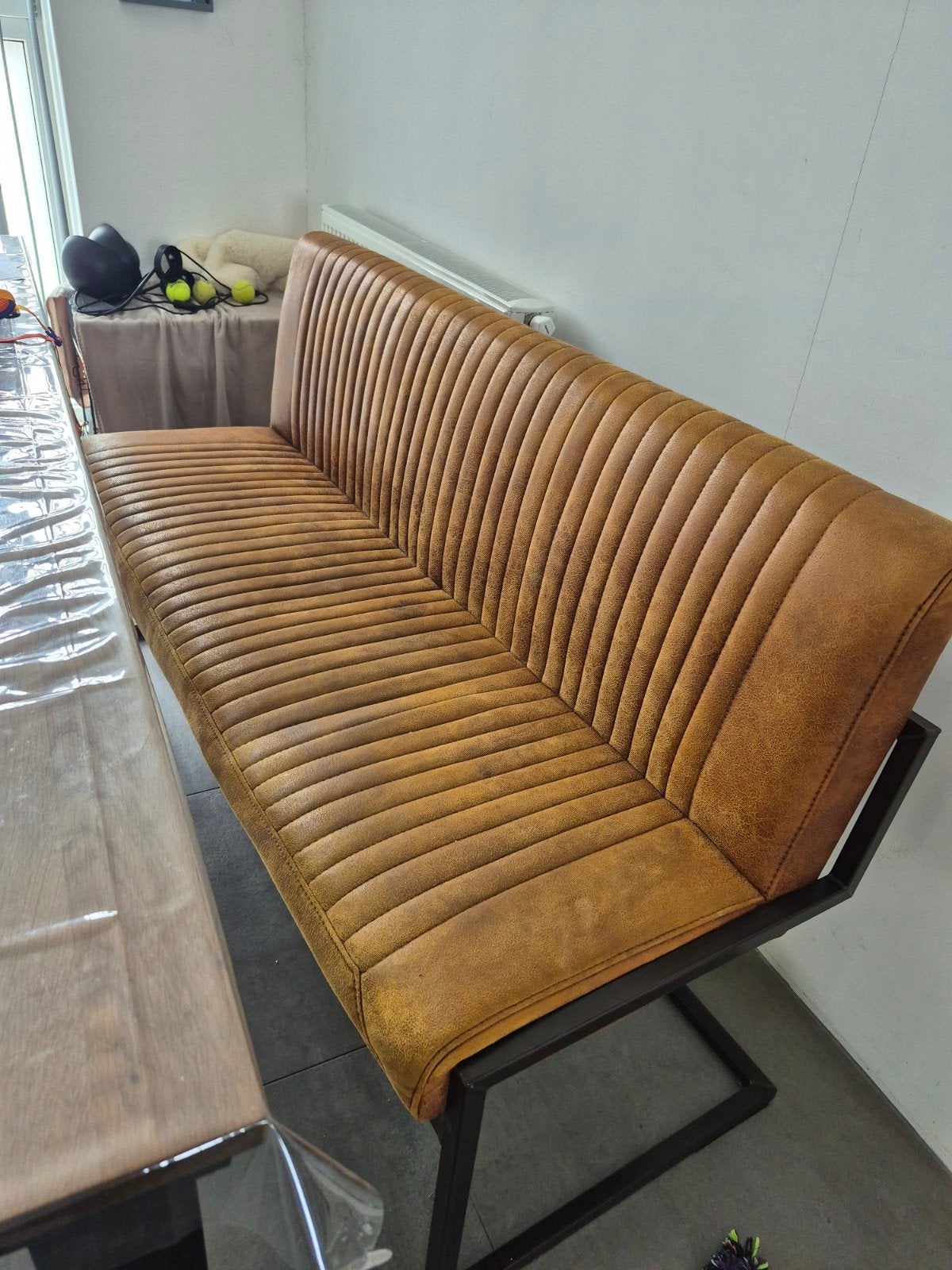 eethoekbank, Ophalen, 75 tot 100 cm, Tweepersoons, Leer