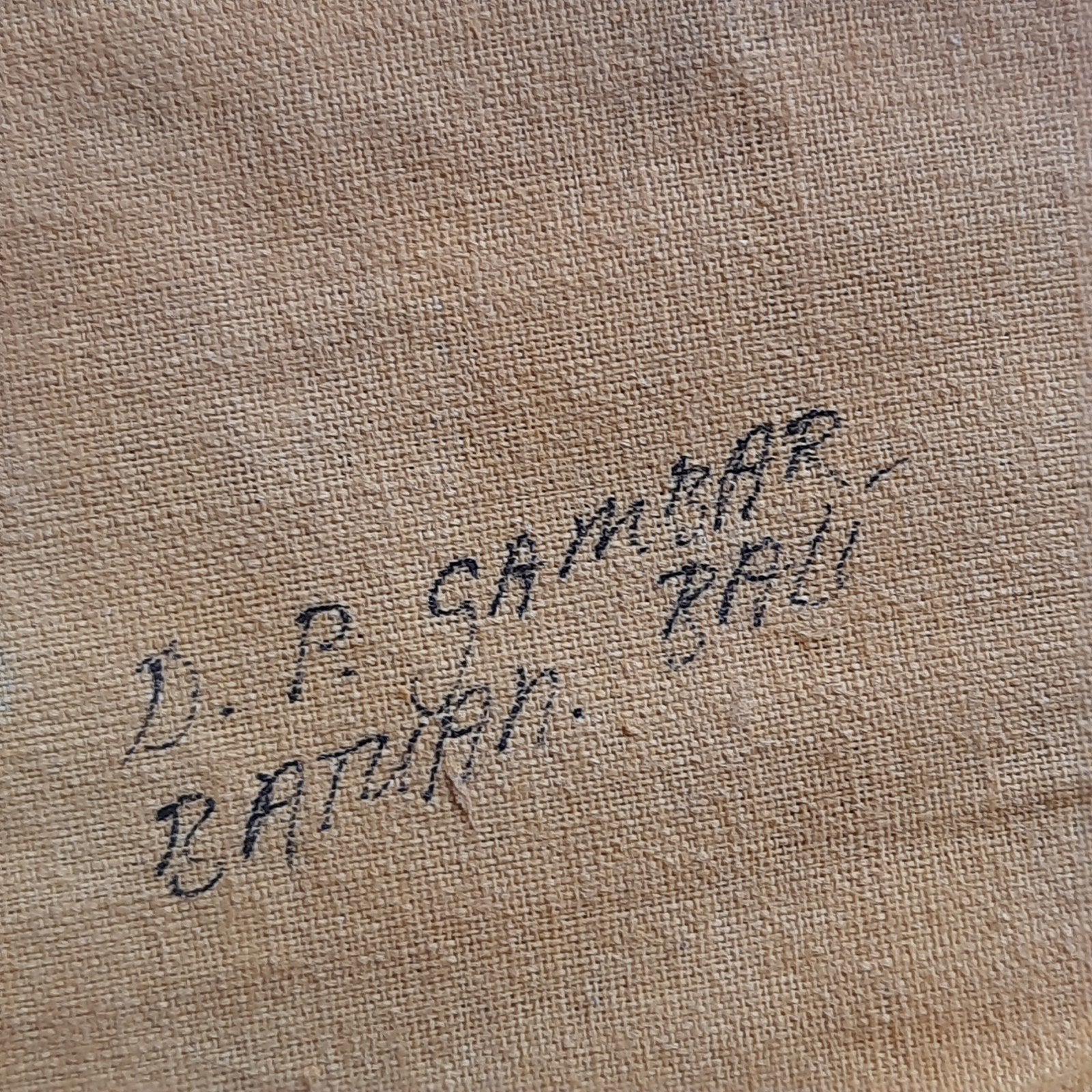 Batik Schilderij op Textiel D.P. Gambar Batuan Bali, Verzenden