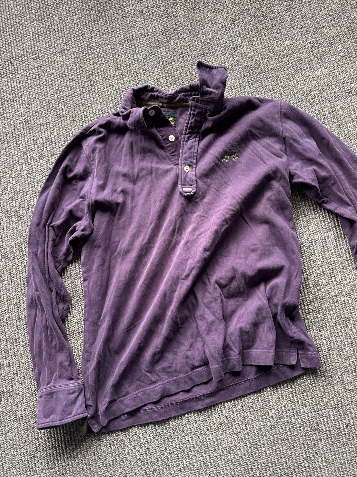 La Martina longsleeve polo - Maat L, Ophalen of Verzenden, Gedragen, Maat 52/54 (L), Paars