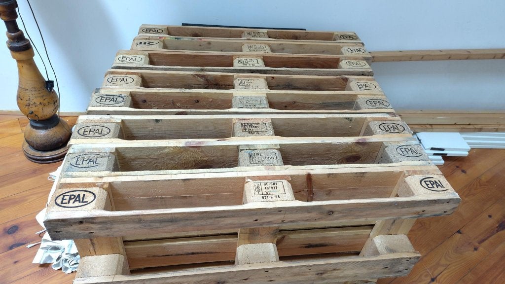 EPAL Europallets - 8 stuks 70x120cm, Doe-het-zelf en Verbouw, Gebruikt, 50 mm of meer, Pallet, Ophalen