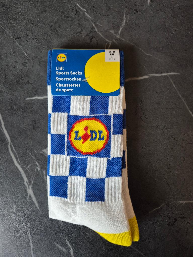 LIDL sokken checker motief maat 35-38, Kleding | Heren, Wit, Overige maten, Ophalen of Verzenden, Nieuw
