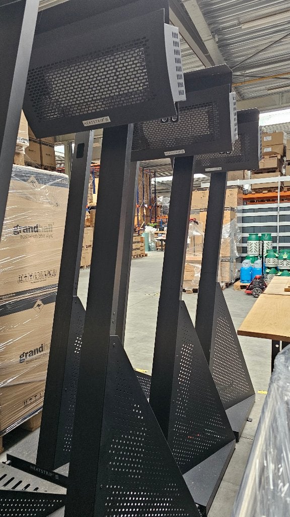 DEMOMODEL | Heatstrip Gasheater op Stand – 3 Beschikbaar, Ophalen, Gebruikt, Draaibaar, Vloer