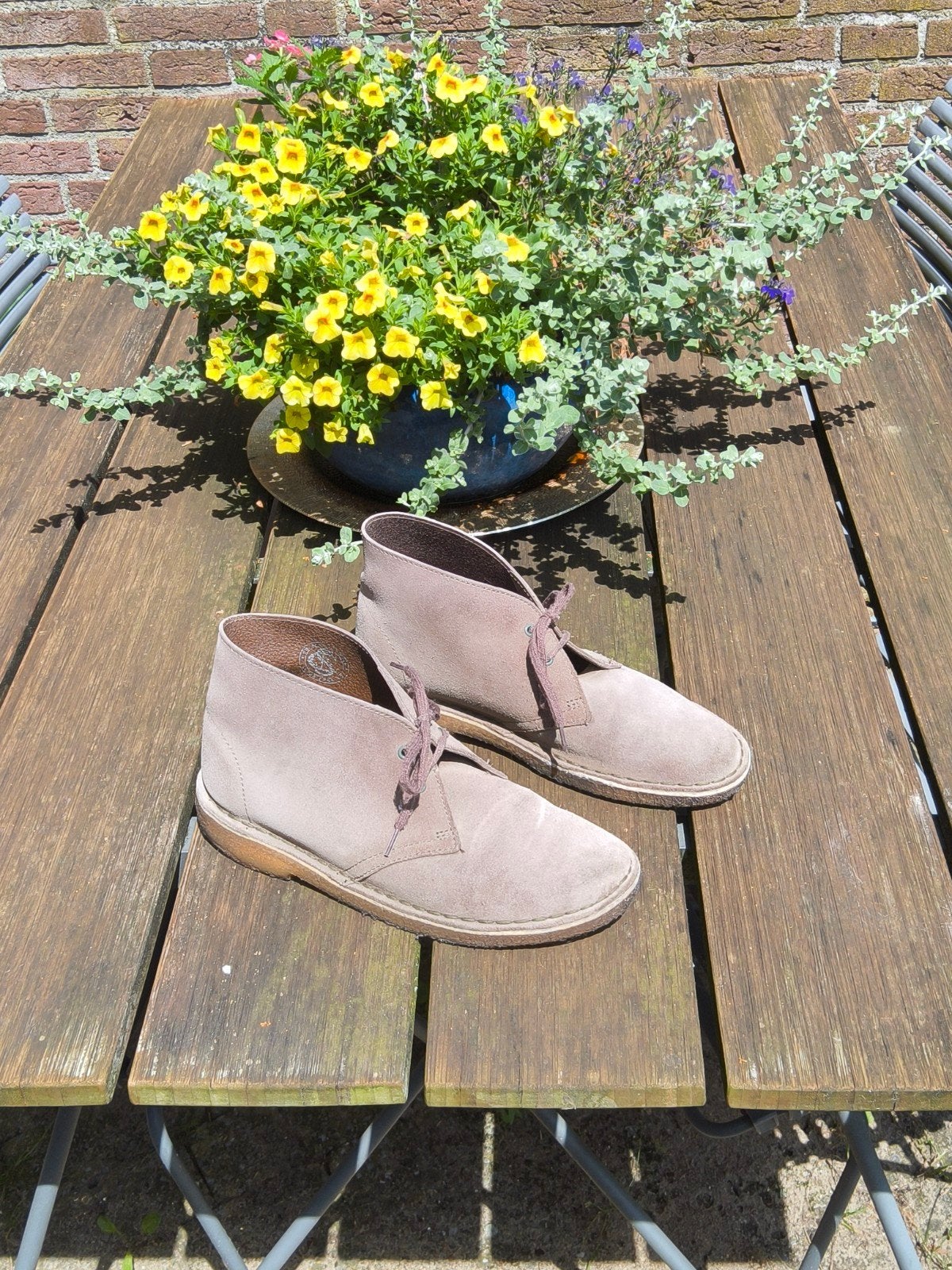 Clarks Originals Desert Boot, Taupe Suède Dames EU 39 - 39.5, Kleding | Dames, Schoenen, Bruin, Dansschoenen, Ophalen of Verzenden