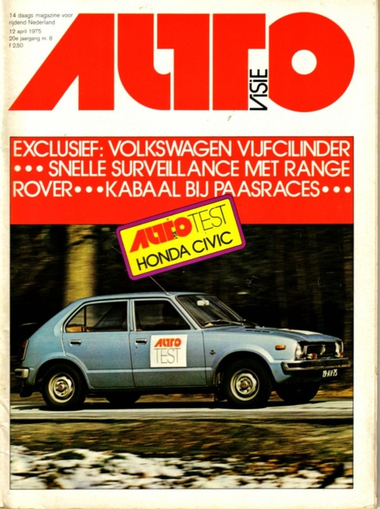 Autovisie test Honda Civic 1500 April 1975, Ophalen of Verzenden, Gelezen, Honda