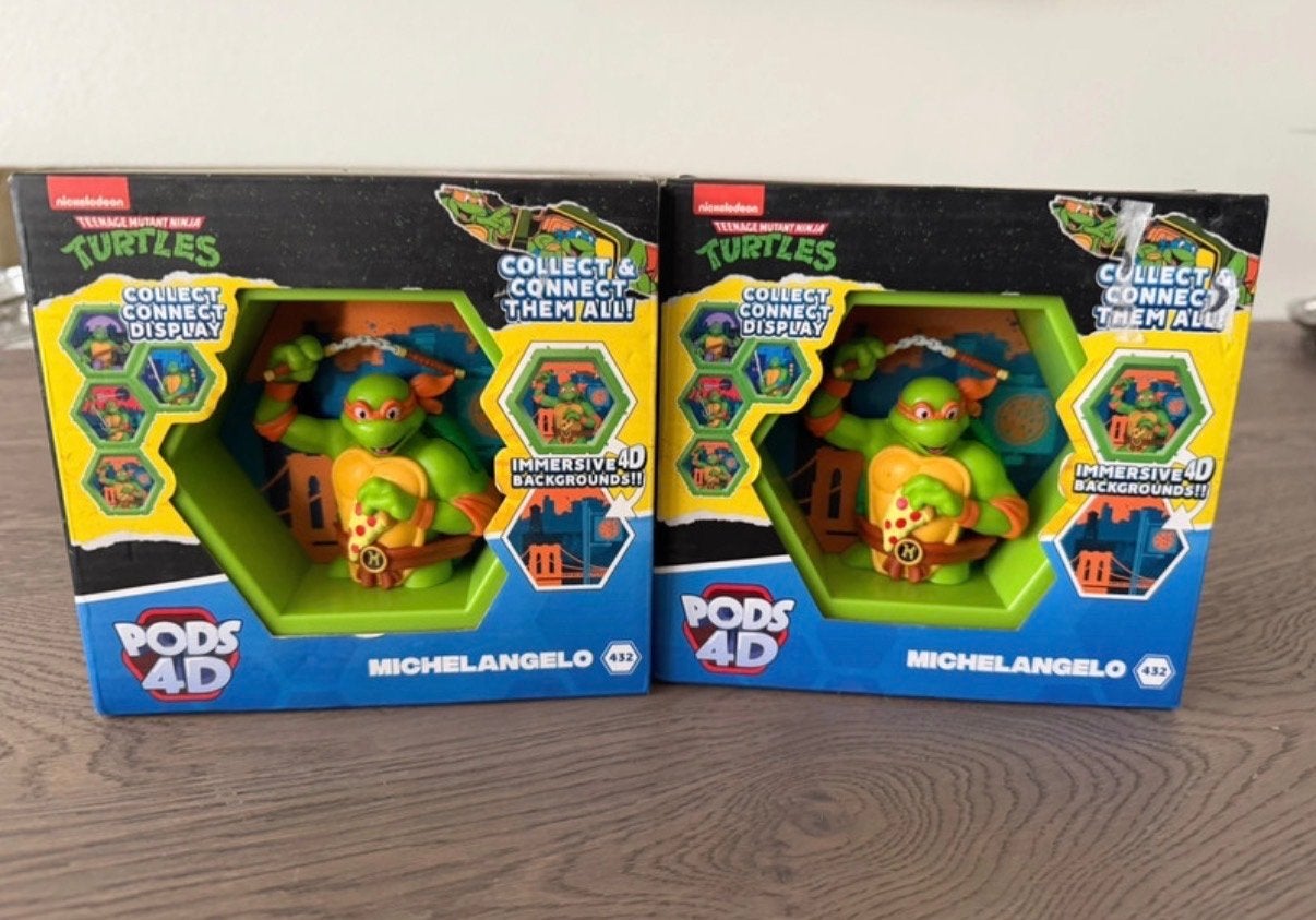 2x Teenage Mutant Ninja Turtles Pods 4D Michelangelo, Ophalen of Verzenden, Nieuw
