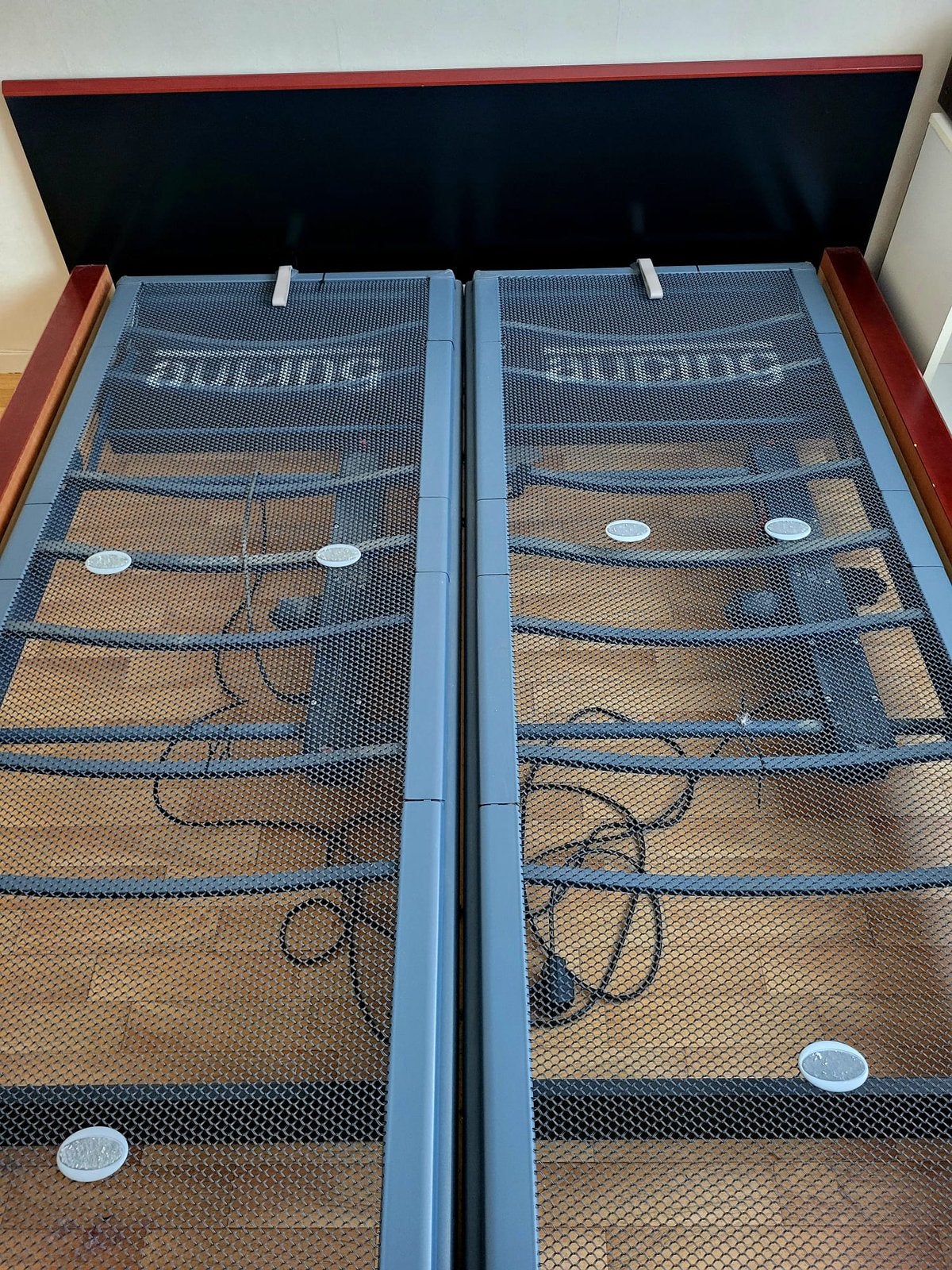 Kersen houten bed met Auping spiralen, Ophalen, Tweepersoons, Zo goed als nieuw, 160 cm