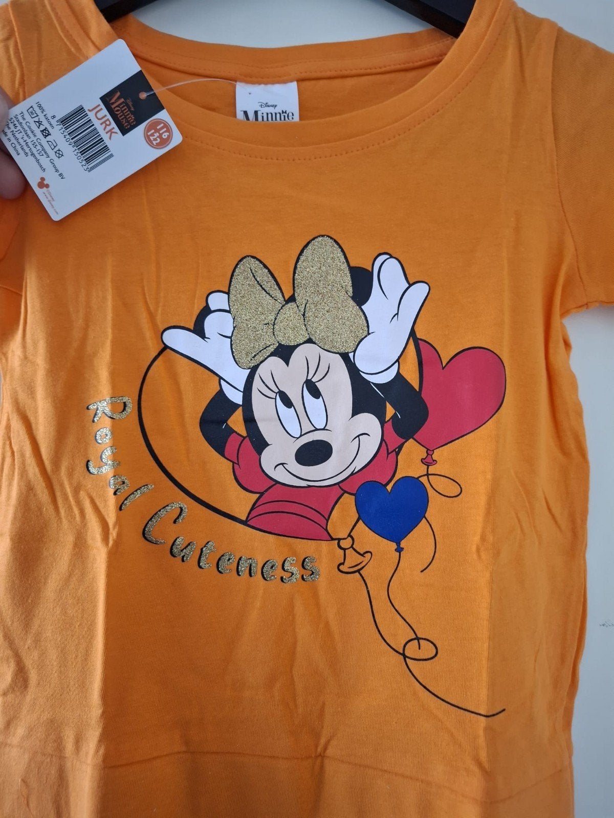 Nieuwe Minnie Mouse Jurk Oranje Maat 116/122, Ophalen of Verzenden, Nieuw, Disney Minnie Mouse, Meisje