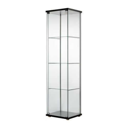 IKEA - Detolf Vitrinekast, Huis en Inrichting, Kasten | Vitrinekasten, Ophalen, 50 tot 100 cm, Zo goed als nieuw, 150 tot 200 cm