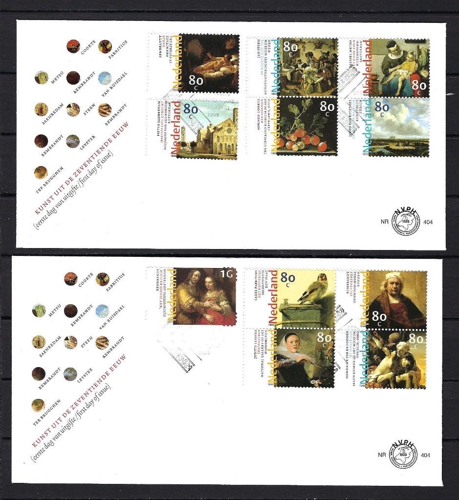 FDC NVPH E404 (2x) onbeschreven, Ophalen of Verzenden, Onbeschreven, Nederland