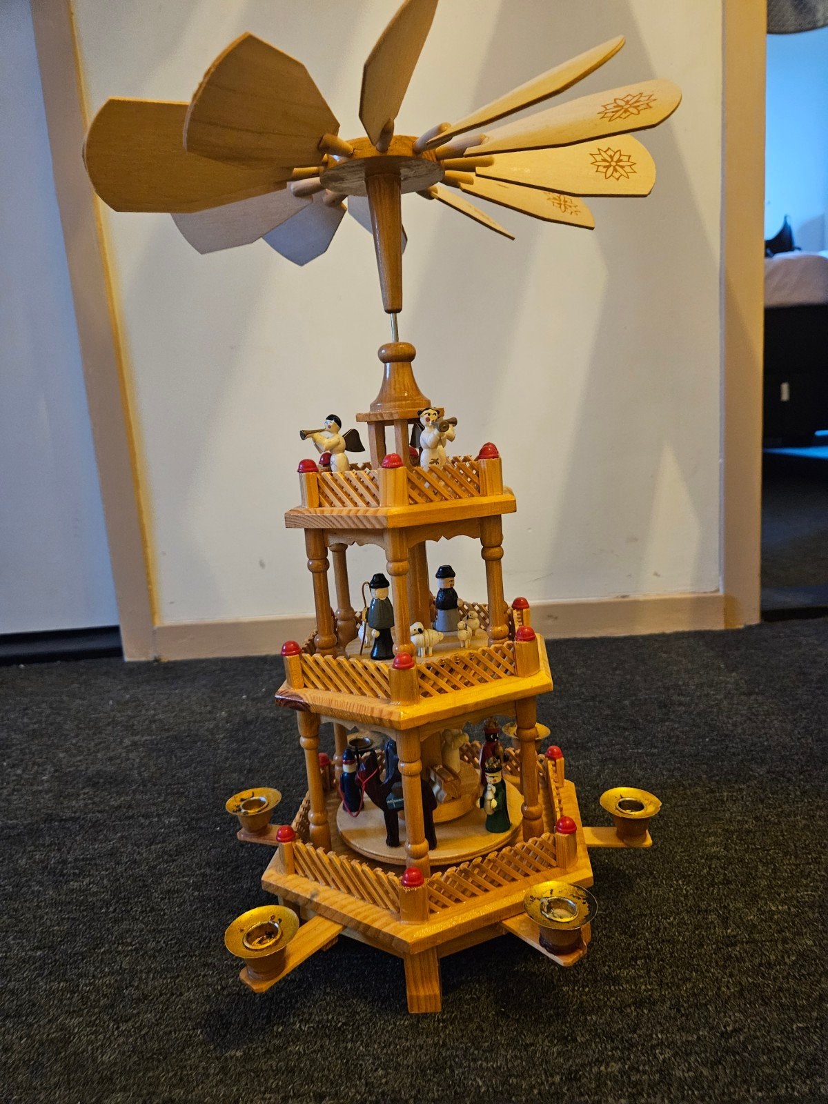 Vintage Duitse kerst piramide, Ophalen of Verzenden