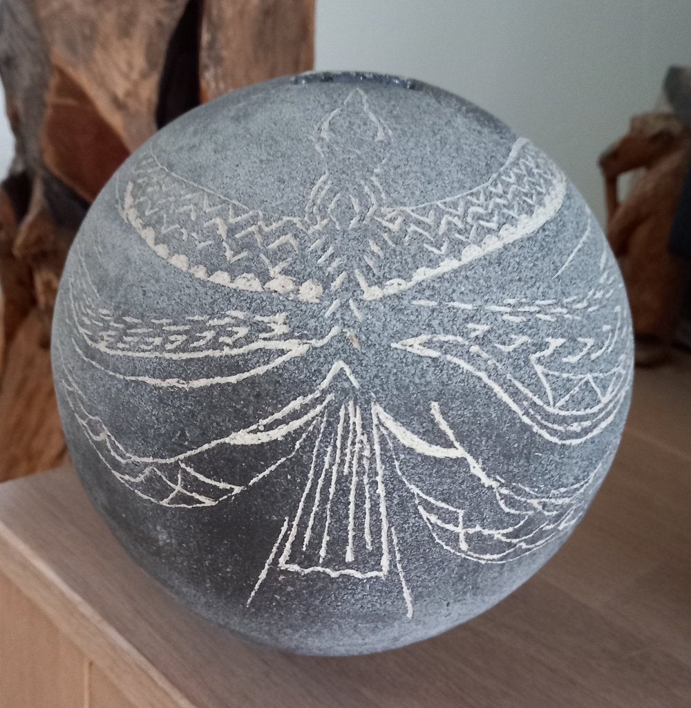Aardewerk bol met vogels, Ophalen of Verzenden