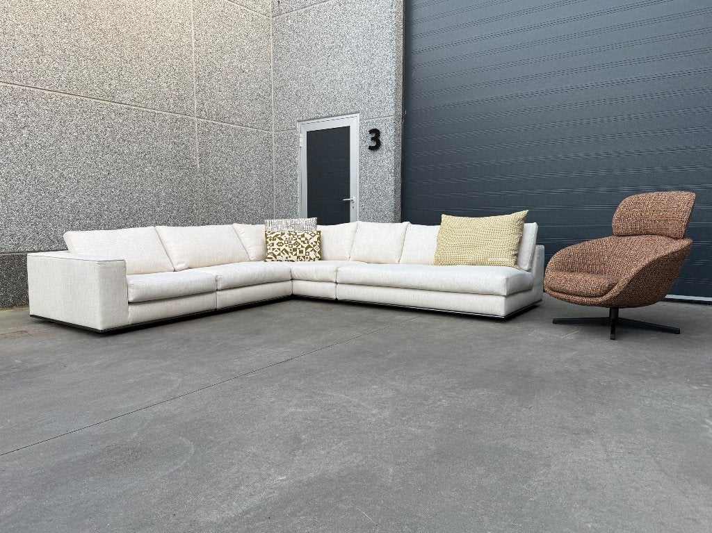 Minotti Hamilton hoekbank, Hoekbank, Vitra togo ligne sede artifort jori cassina italia leolux knoll, Ophalen of Verzenden, Stof
