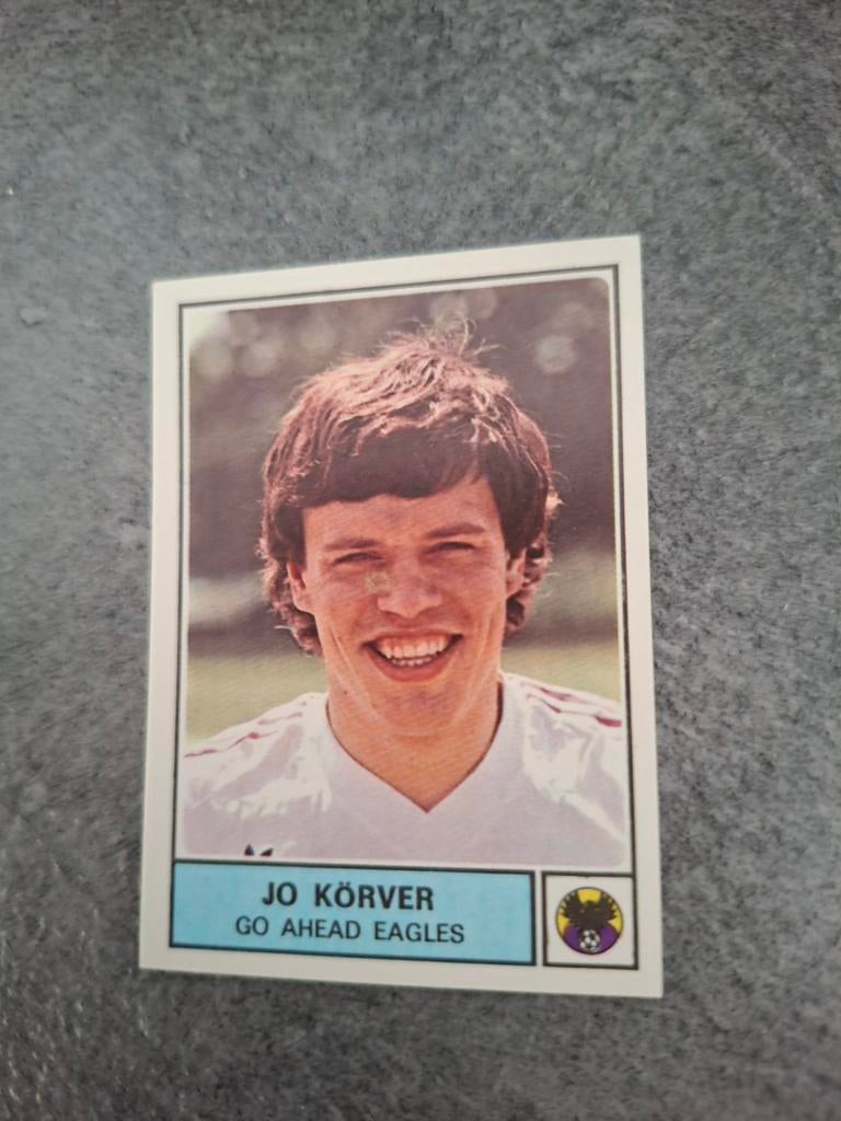 Panini sticker Voetbal Jo Korver Go Ahead Eagles., Verzenden, Zo goed als nieuw, Sticker