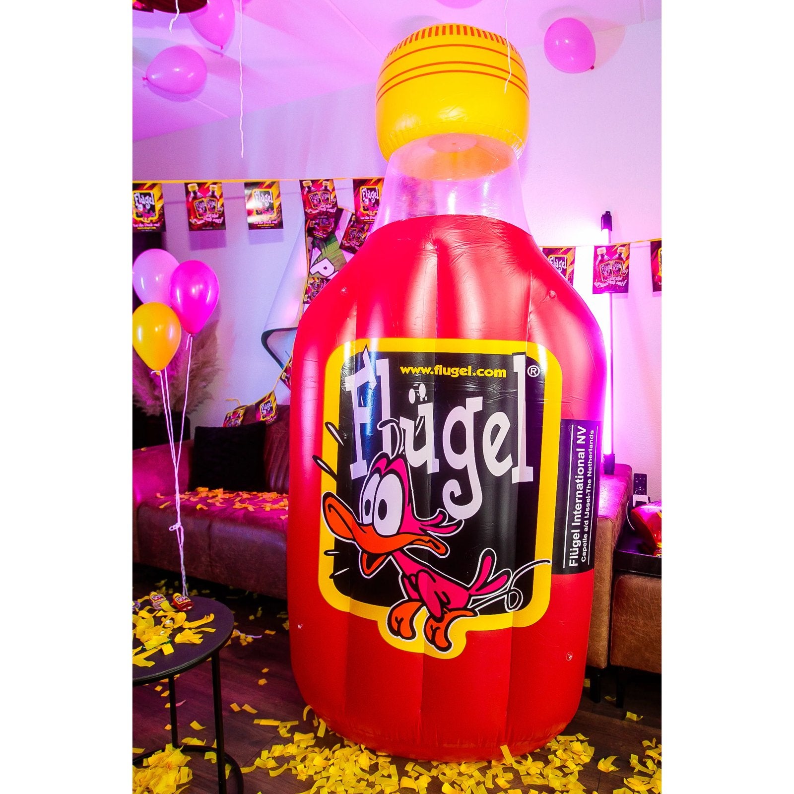 Grote Opblaasbare Flügel Fles - Feestdecoratie, Ophalen of Verzenden, Zo goed als nieuw, Feestartikel, Overige