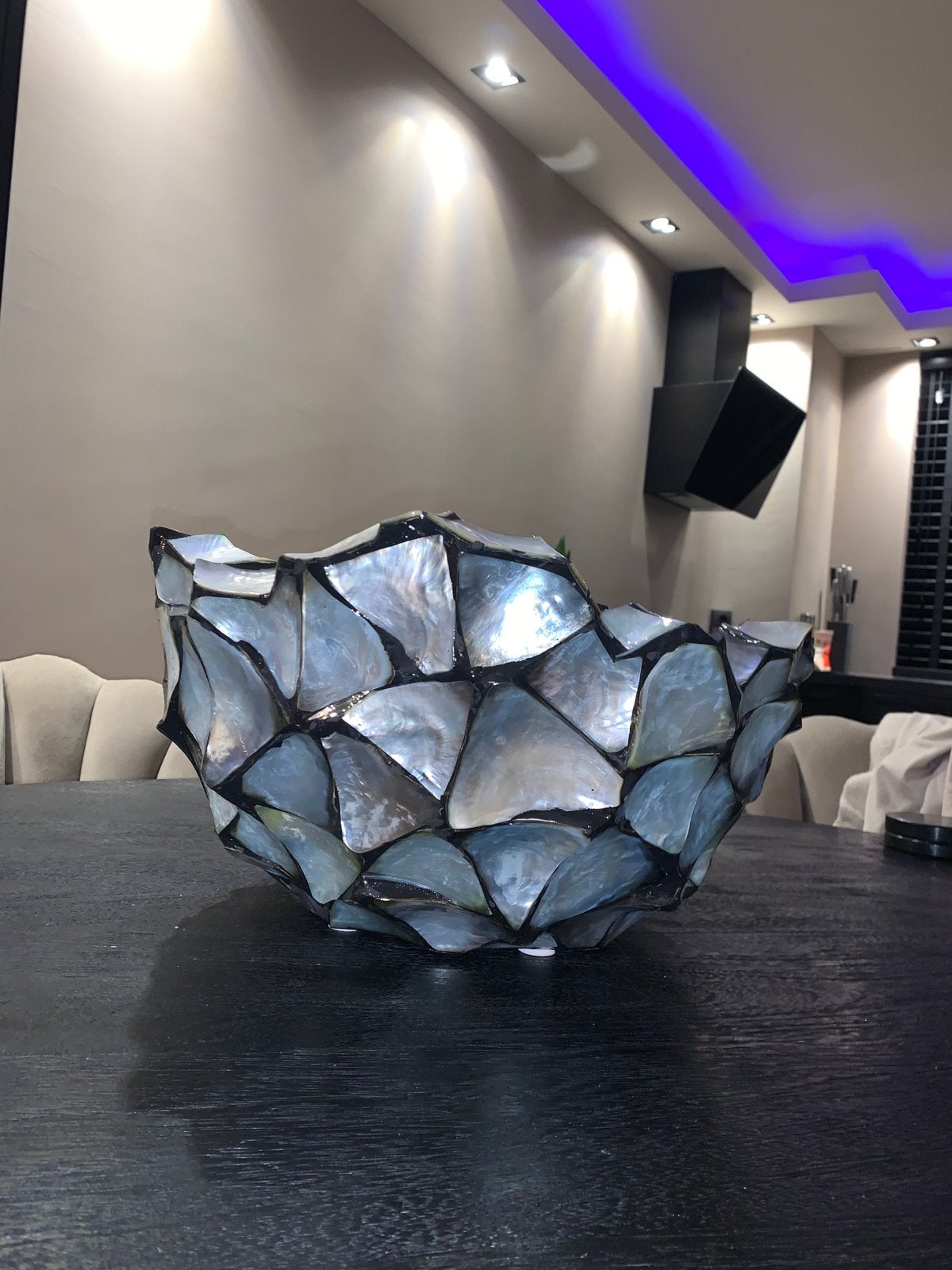 Prachtige Schelpen Vaas 44x23 - Eye-catcher voor interieur, Natuurlijk materiaal, Nieuw, Ophalen of Verzenden, Meerkleurig