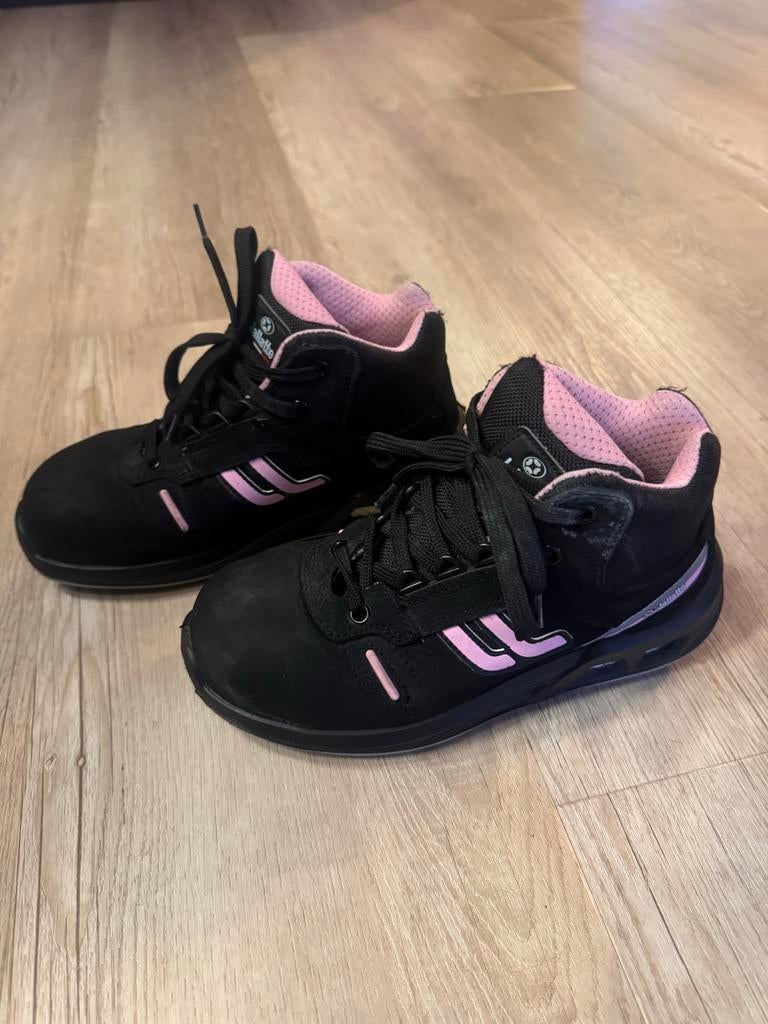 Jallatte Dames Werkschoenen Maat 36 Zwart/Roze, Ophalen, Zo goed als nieuw, Zwart, Werkschoenen