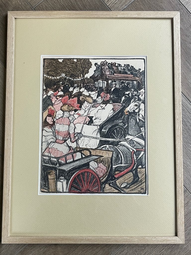 1900 Munzer 120 jaar Parijs - Art Deco Vintage P0784-01, Ophalen of Verzenden, Lithografie, 1900 - 1949