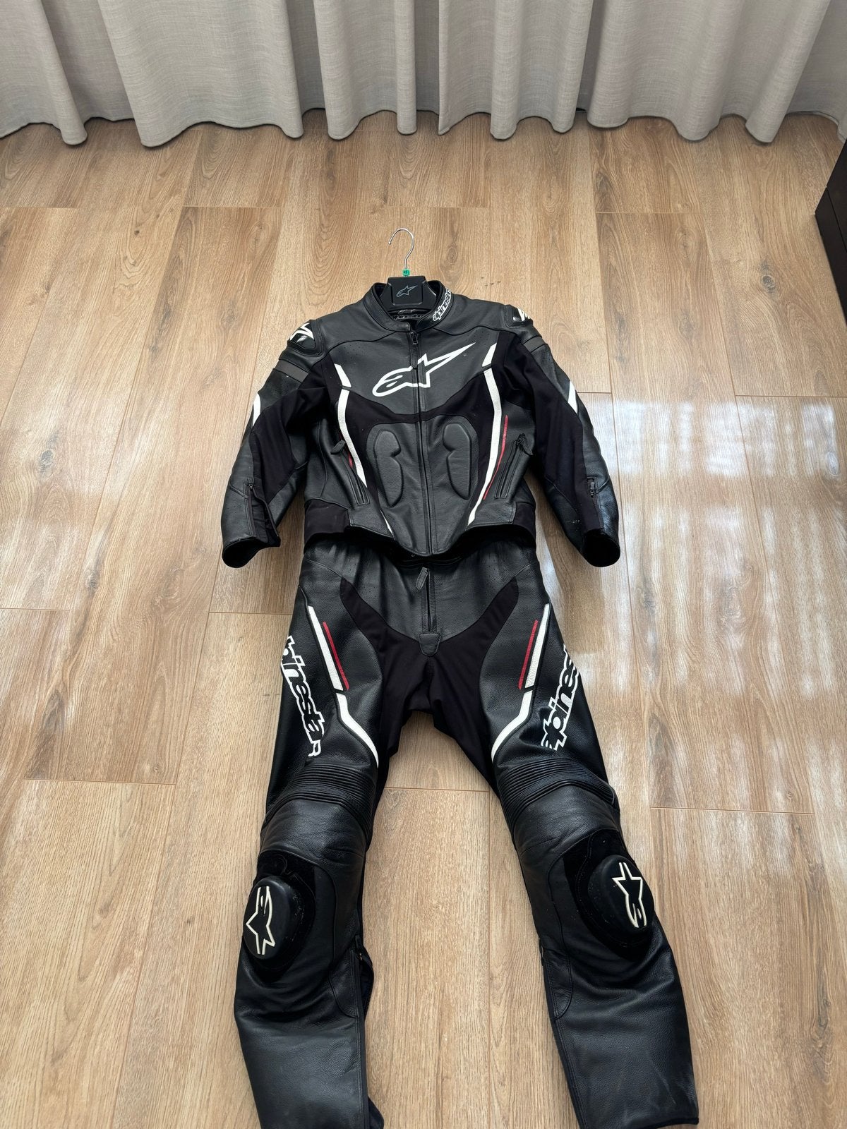 Alpinestars Motegi V2 2PC Lederen Combipak - Maat 48, Motoren, Kleding | Motorkleding, Ophalen, Tweedehands, Heren, Combipak