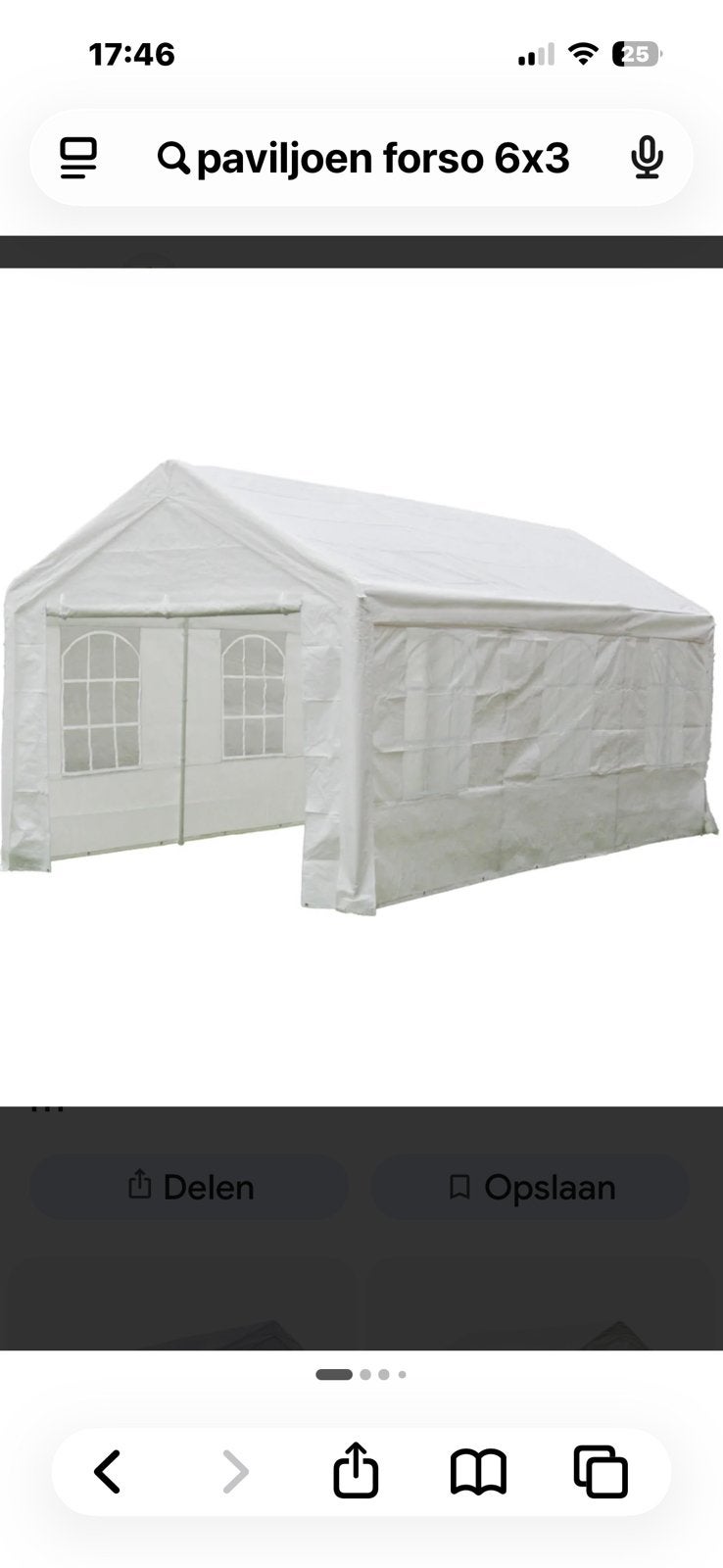 Partytent Forso, Tuin en Terras, Ophalen, Opvouwbaar, Partytent, Minder dan 4 meter