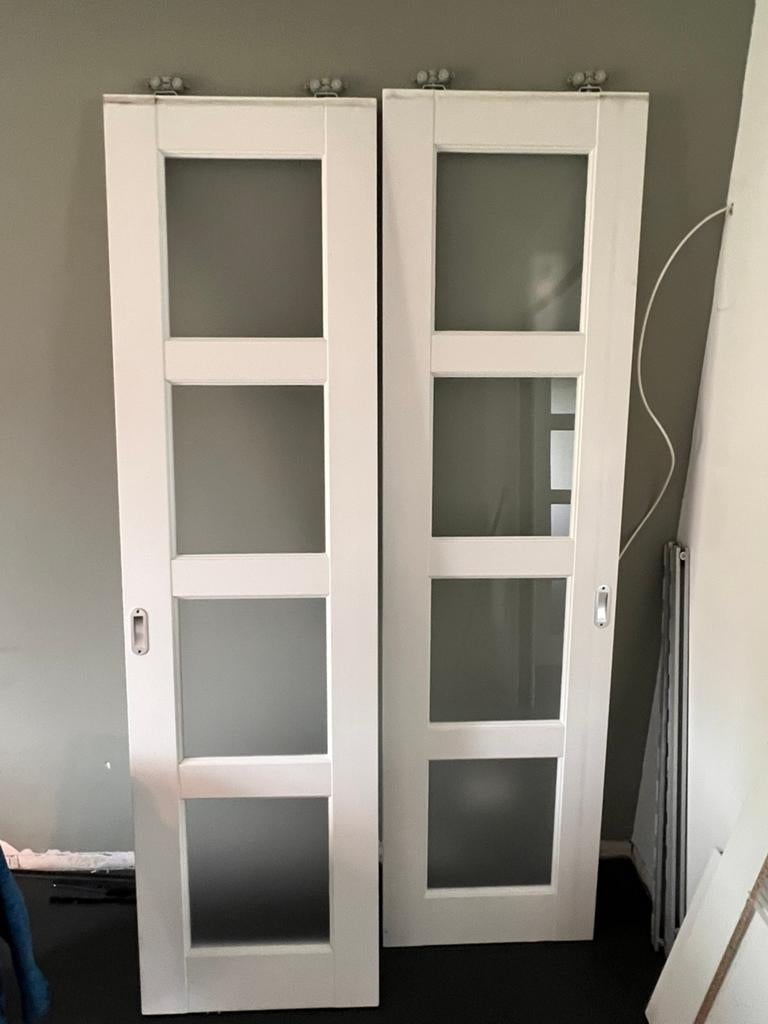 Ensuite deuren, Doe-het-zelf en Verbouw, Deuren en Horren, Ophalen, Gebruikt, Minder dan 80 cm, 215 cm of meer