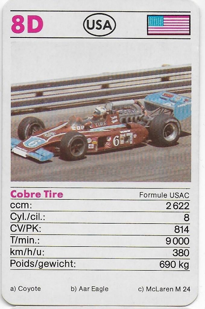 B358 autokaartje cobre tire ( 8d ), Verzamelen, Ophalen of Verzenden, Zo goed als nieuw, Auto's