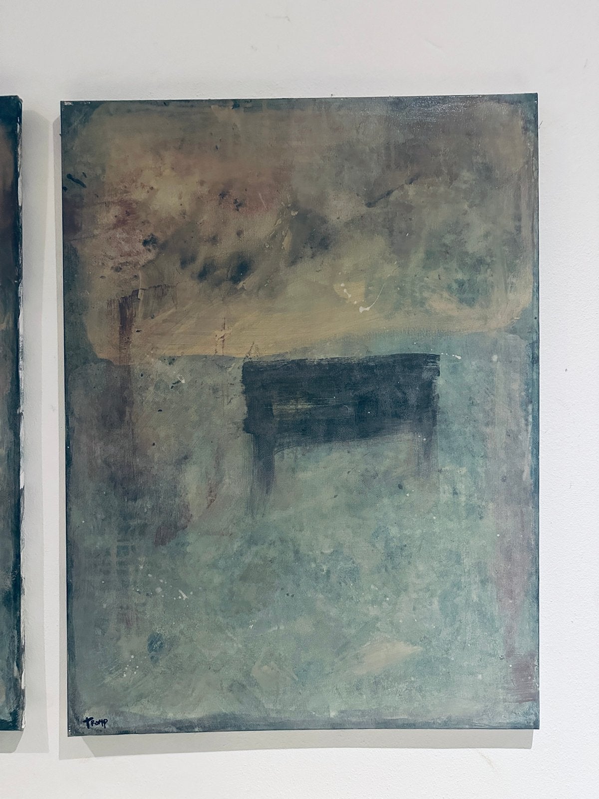 Abstract schilderij 60x80 cm - Drieluik, tweeluik of per stu, Ophalen of Verzenden