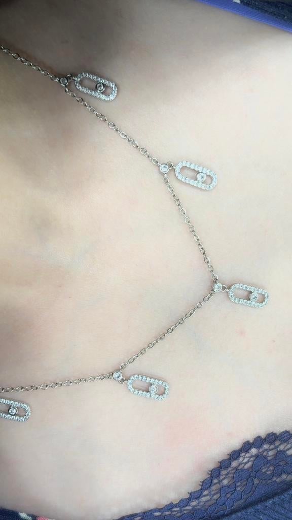 Mesikka ketting zilver 11, Ophalen of Verzenden, Zo goed als nieuw, Zilver