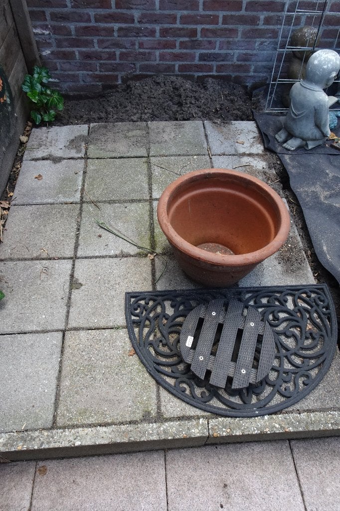 Gratis grindtegels en stoeptegels, Tuin en Terras, Tegels en Klinkers, Ophalen, Gebruikt, Beton, Terrastegels
