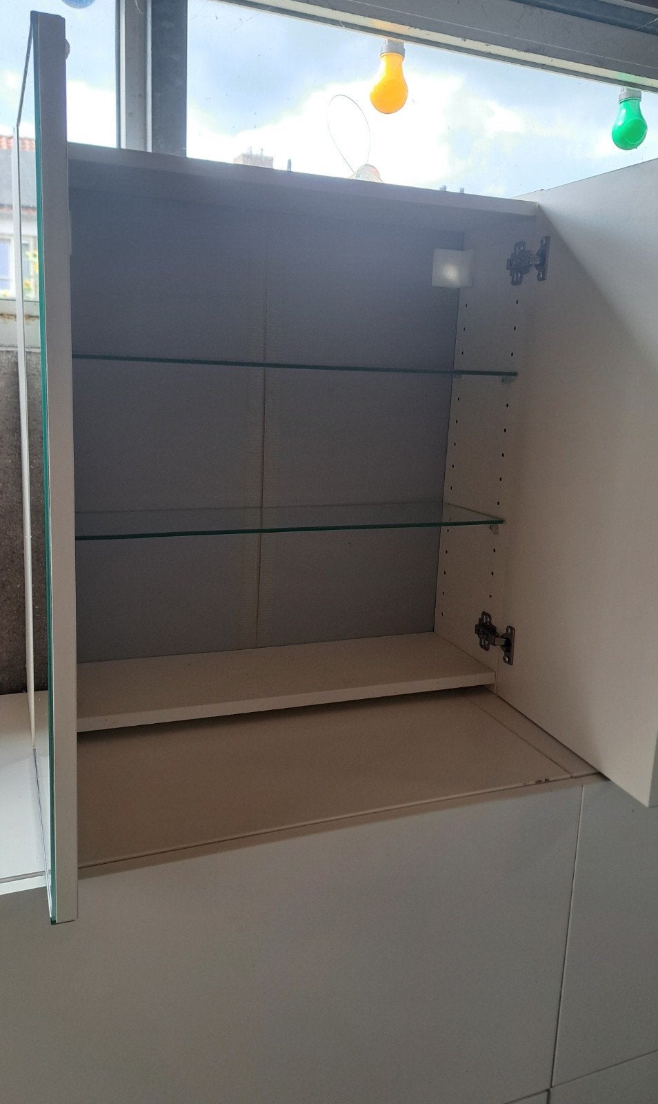 IKEA Lillången Spiegelkast met glazen planken, Ophalen, 50 tot 100 cm, Minder dan 25 cm, Minder dan 100 cm