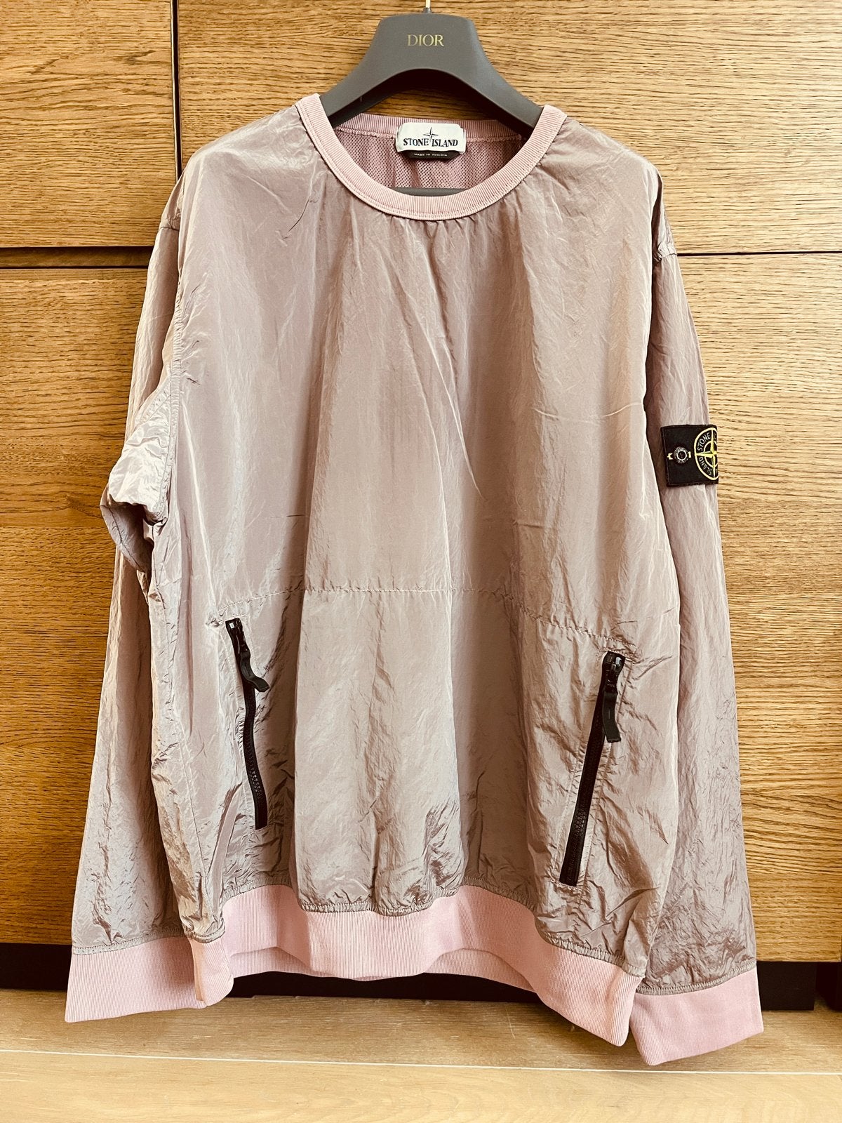 Stone Island Nylon Metal Sweatshirt Rose Quartz XL, Ophalen of Verzenden, Zo goed als nieuw, Maat 56/58 (XL), Roze