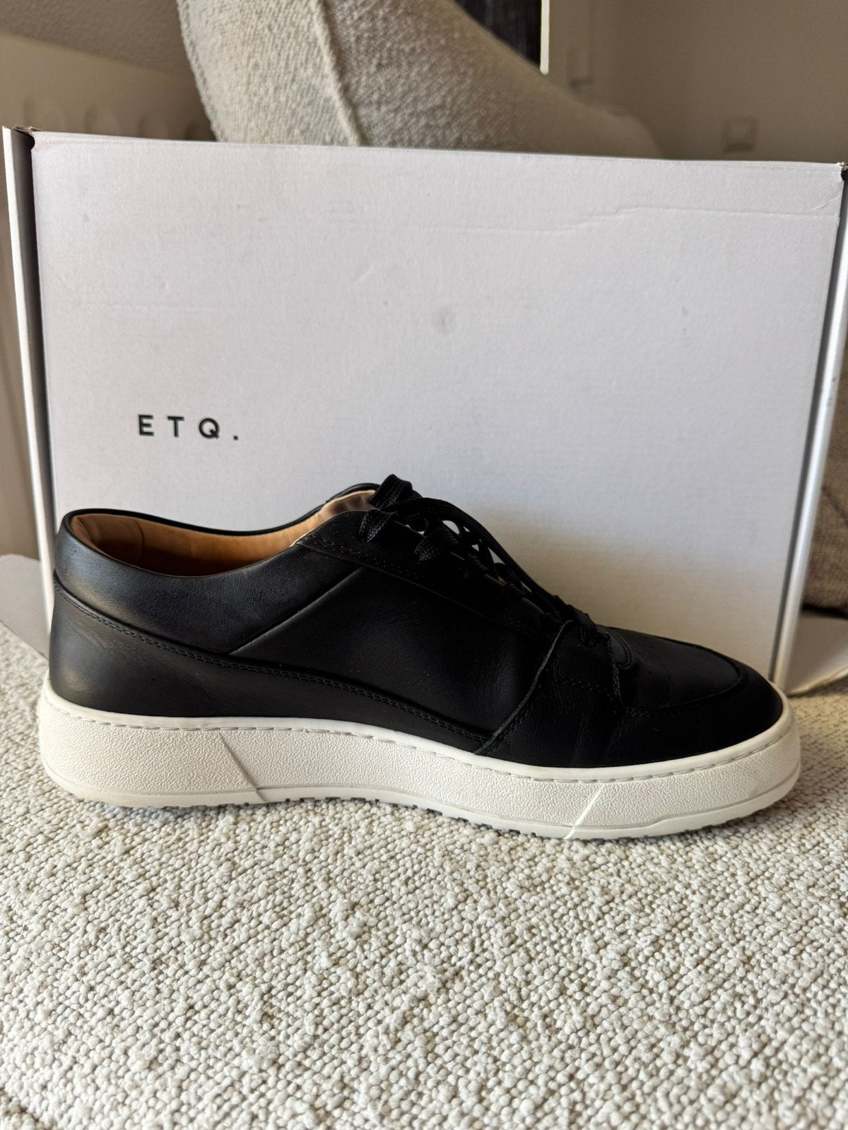 ETQ Sneakers Zwart Maat 42  in zeer goede staat, Ophalen of Verzenden, Gedragen, Zwart, Sneakers of Gympen