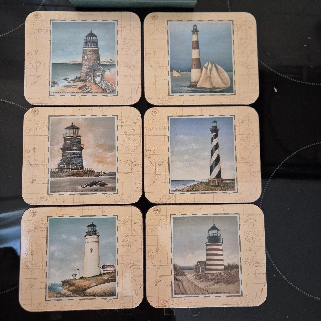 Jason onderzetters decor vuurtorens/coasters, nieuw in doos, Ophalen of Verzenden, Nieuw, Glas of Kopje