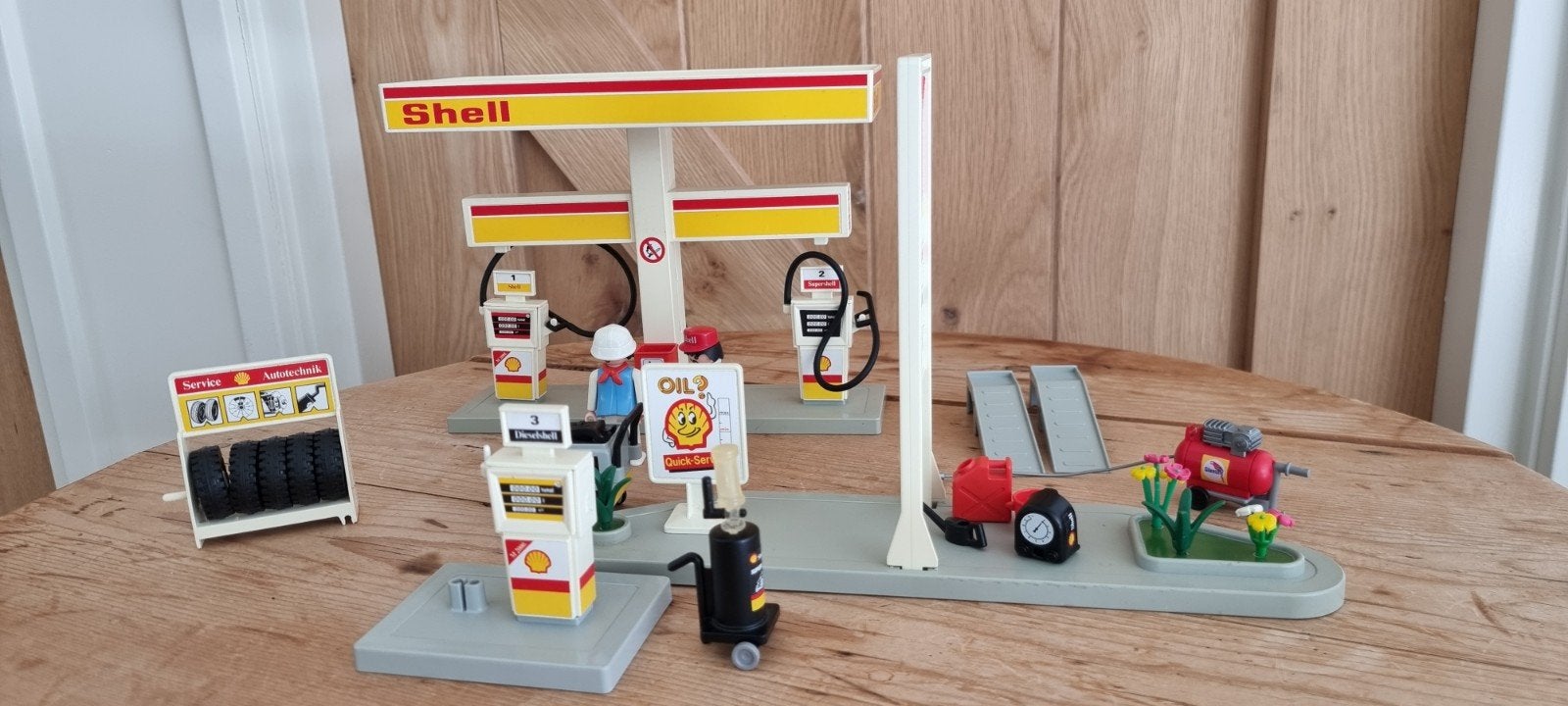 Playmobil benzinestation Shell nr 3437, Verzamelen, Ophalen of Verzenden, Gebruikt