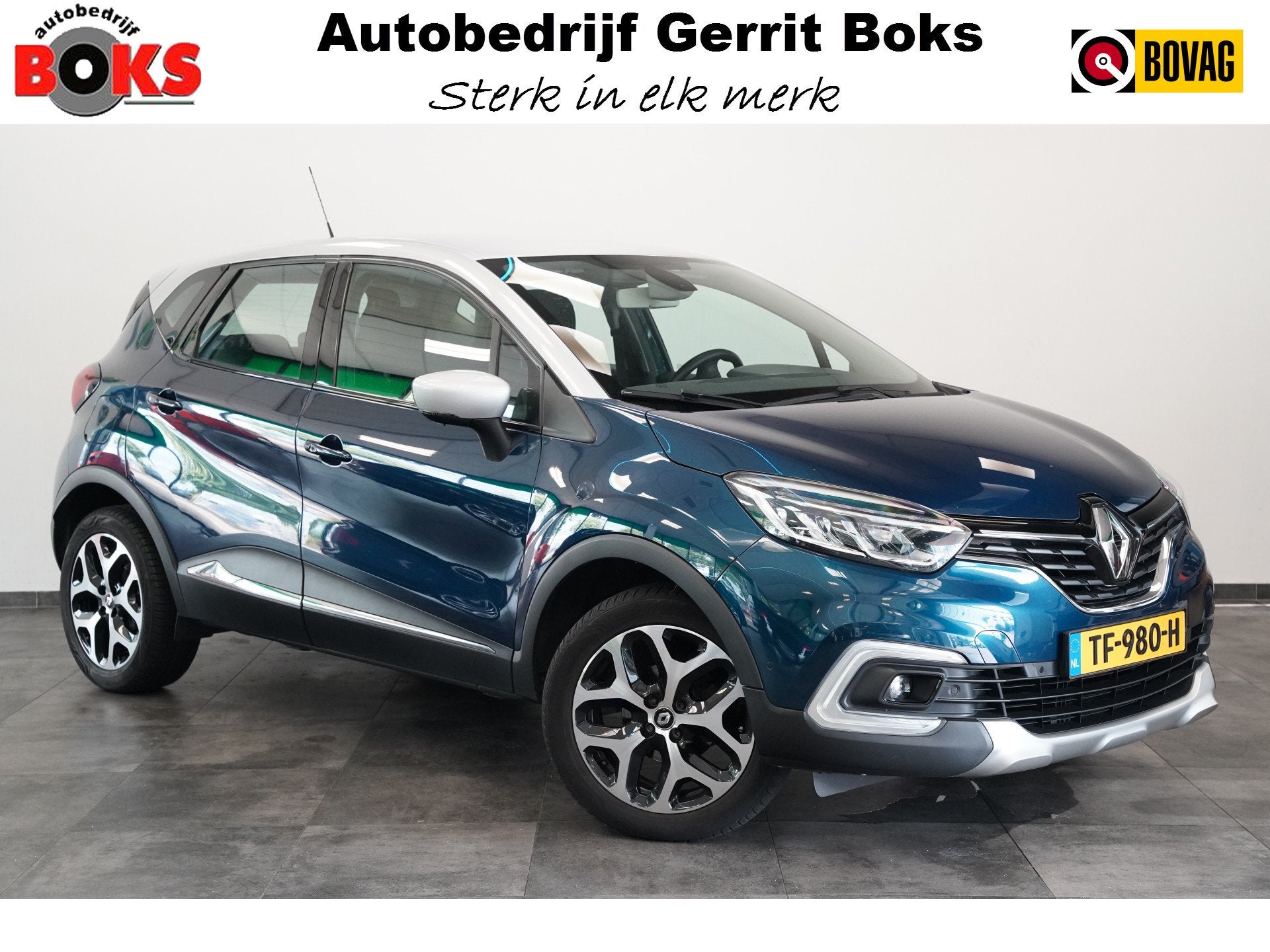 Renault Captur 0.9 TCe Intens Navigatie Full-led 107pk!, Voorwielaandrijving, 898 cc, Stof, Gebruikt