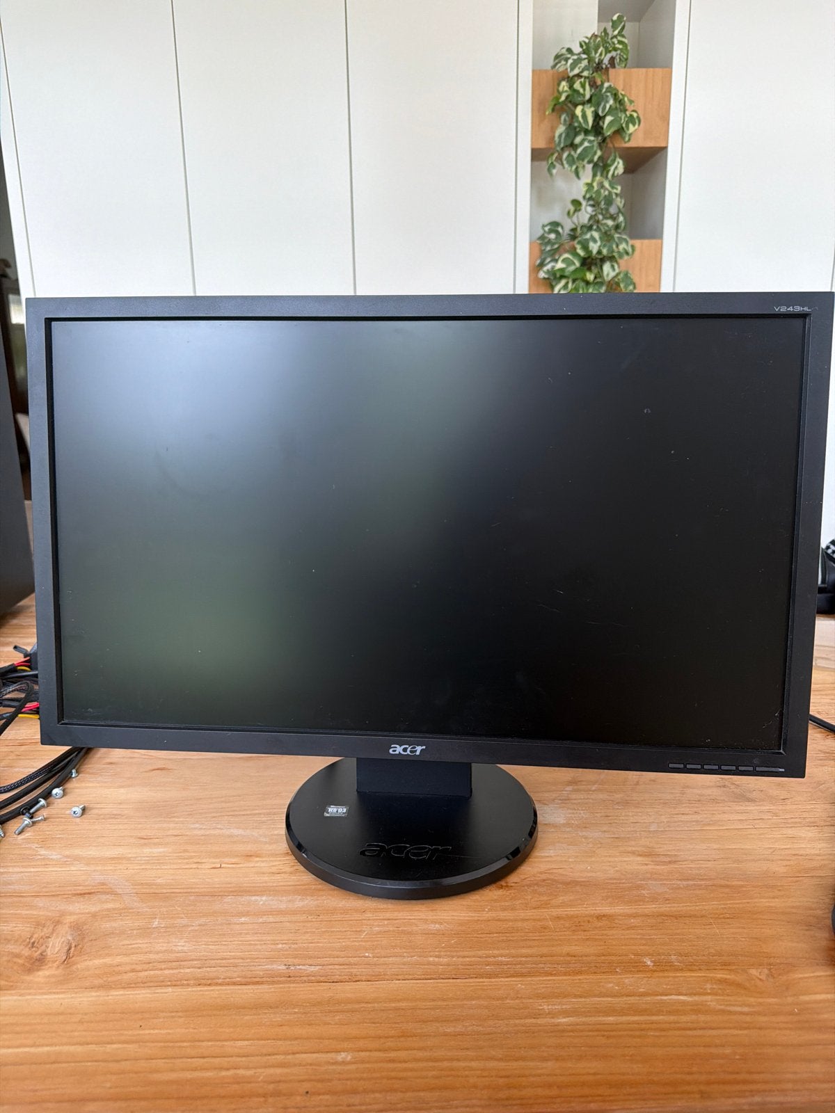 Acer V243HL 24 inch LCD Monitor - Gebruikt, Computers en Software, Monitoren, Ophalen, Gebruikt, Kantelbaar, Full HD