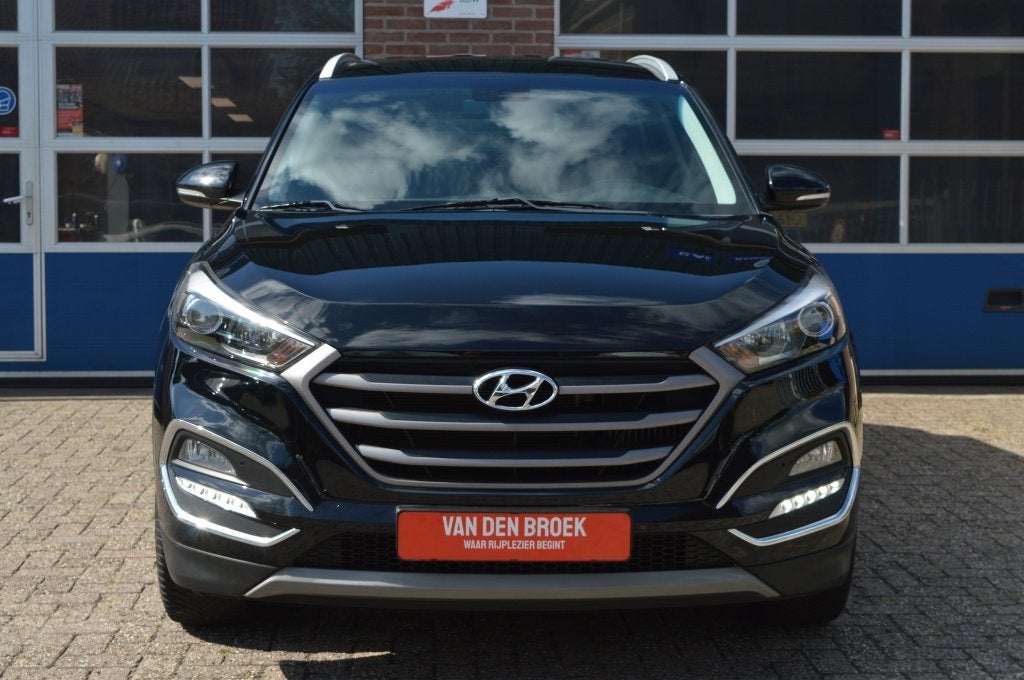 Hyundai Tucson 1.6 T-GDi Premium | CAMERA - STOELVERW., Gebruikt, 4 cilinders, Zwart, Leder