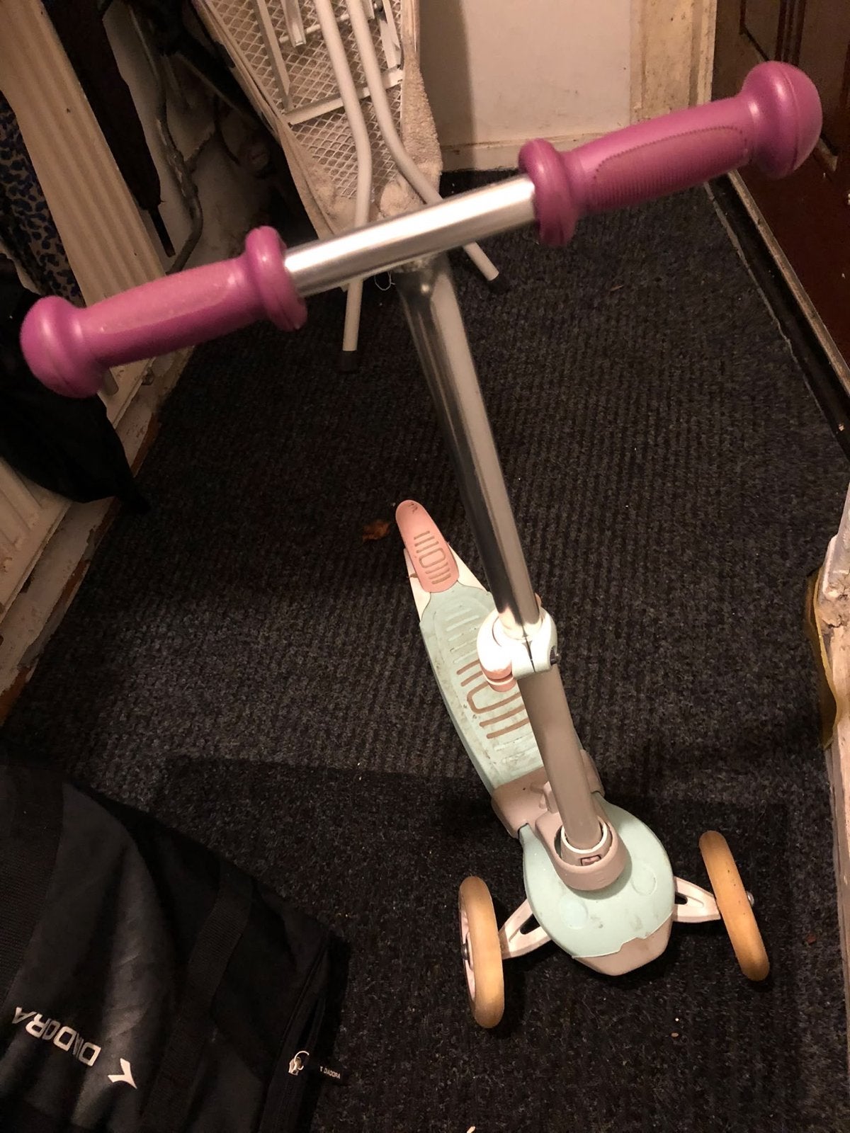 Kinderstep met 3 wielen - Roze/Mintgroen, Ophalen, Gebruikt, Gewone step