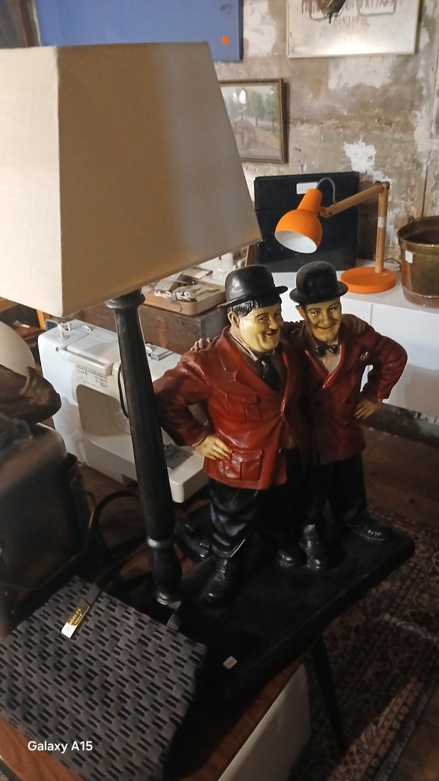 Laurel & Hardy lamp - Vintage decoratie, Antiek en Kunst, Ophalen