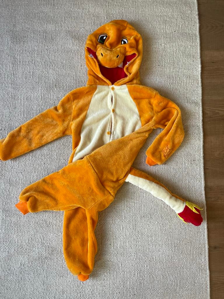 Charmander Pokémon Onesie - Maat 122-128, Ophalen of Verzenden, Zo goed als nieuw, 122 t/m 128, Jongen of Meisje