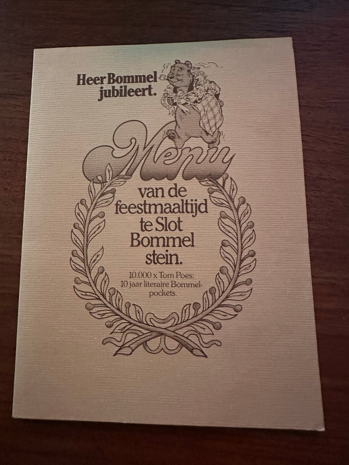 Heer Bommel jubileert: Menu van de feestmaaltijd, Verzamelen, Overige Verzamelen, Ophalen of Verzenden, Gebruikt