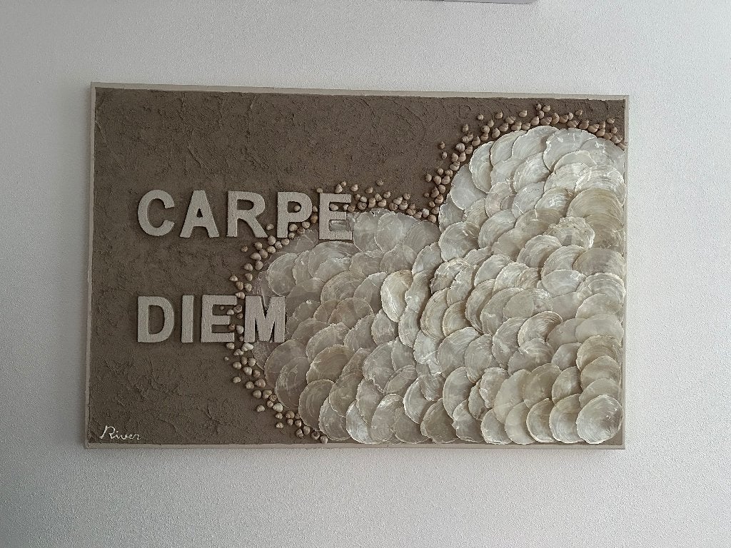 Carpe diem schilderij van River, Ophalen