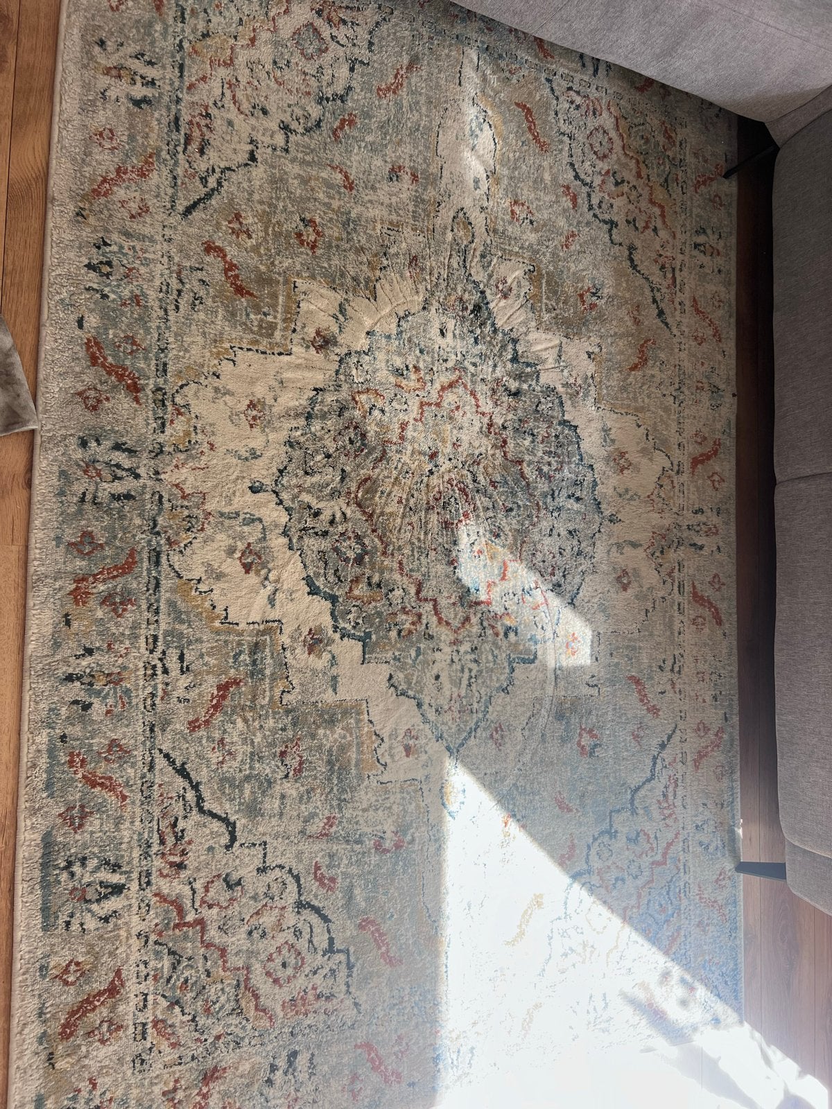 Vloerkleed 235 x 160 cm - Mediterraan patroon, Huis en Inrichting, Stoffering | Tapijten en Kleden, Ophalen, Gebruikt, Blauw, 150 tot 200 cm
