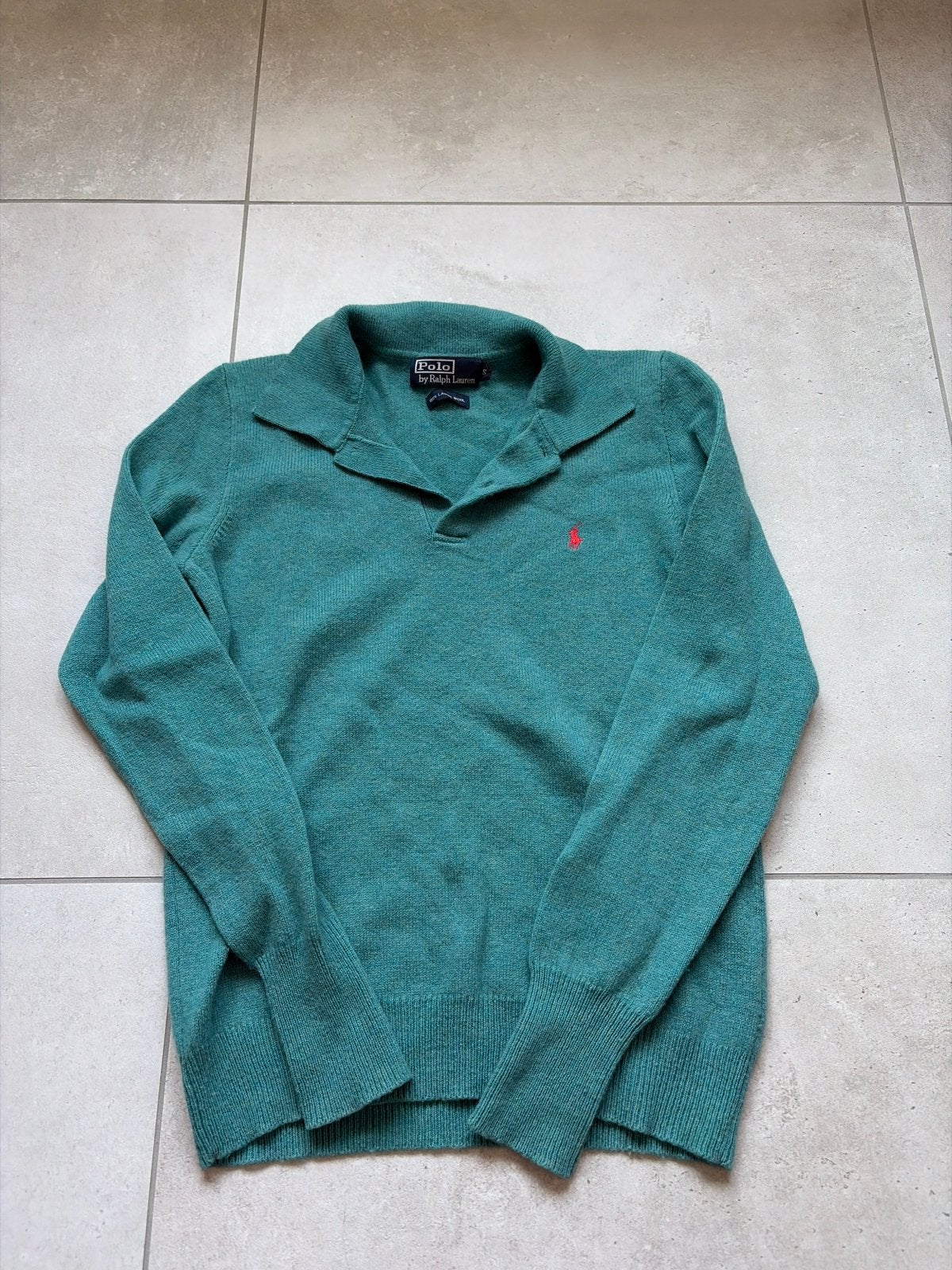 Polo Ralph Lauren Lamswollen Trui - Maat S, Ophalen of Verzenden, Zo goed als nieuw, Maat 46 (S) of kleiner, Groen
