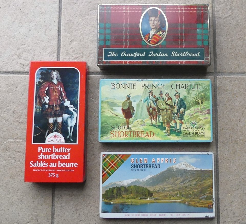 Schotse blikken rechthoeking vintage tartan Schotland print, Verzamelen, Blikken, Ophalen of Verzenden, Gebruikt, Koek(jes)