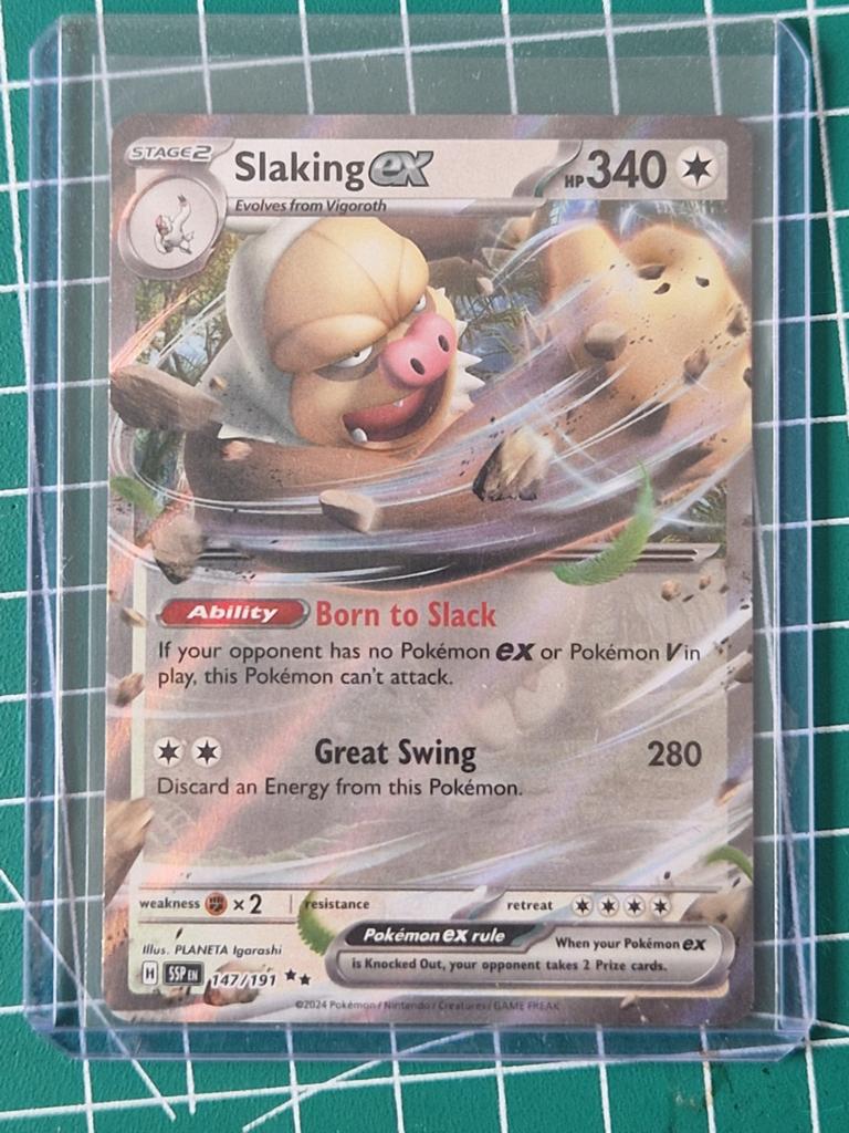 pokemon kaart, Slaking EX, #147/191, (SSP), Ophalen of Verzenden, Zo goed als nieuw