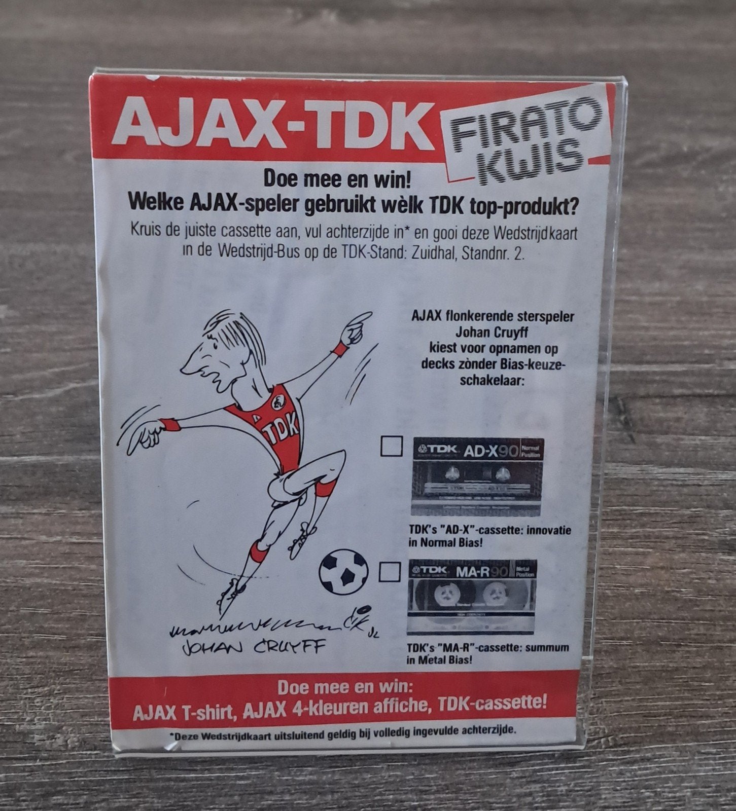 Ajax-TDK Firato Kwis - Johan Cruyff - Zeldzaam, Ophalen of Verzenden, Zo goed als nieuw